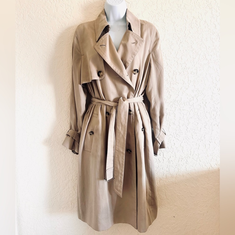 Club Monaco Khaki Double-Breasted Trench Coat